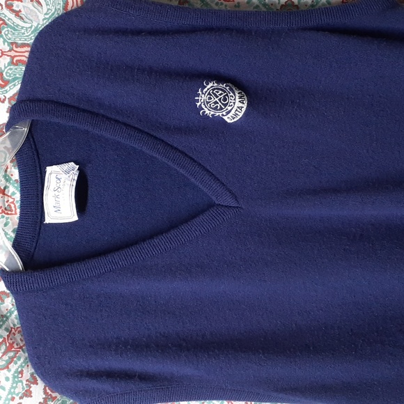 Mark Scot Collection Vintage Blue V-Neck Golf Vest, Size XL - Picture 3 of 8